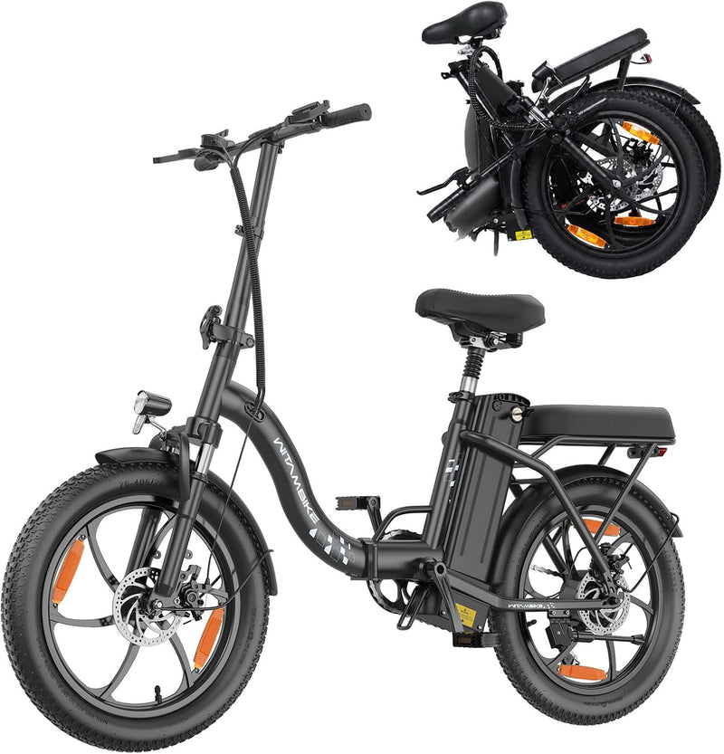 ZAZAWORK C16 E-Bike Klapprad 250 W 48 V 16 Ah 80-120 Km Schwarz