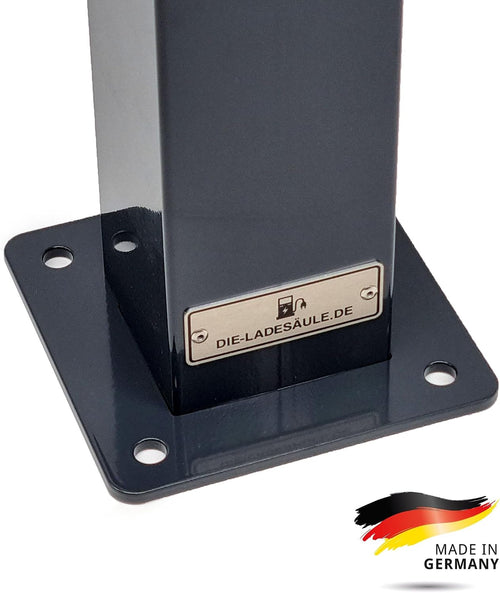 DIE-LADESAEULE Standfuß Ladesäule Für Go-E Charger Wallbox Edelstahl Anthrazit Pulverbeschichtet
