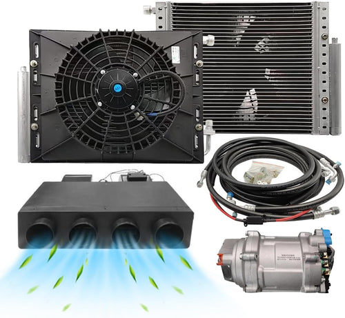 Gouku 12V Universal-Klimaanlage 3 kW Kühlleistung Schwarz