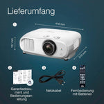 Epson EH-TW7000 4K-PRO-UHD Projektor 3000 Lumen 3LCD Weiss