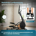 Skandika Crosstrainer Carbon P18 32 Widerstandsstufen 13 Programme LCD Schwarz