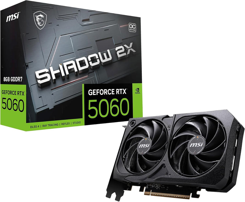 MSI Gaming RTX 5060 8G Shadow 2X OC Grafikkarte 8 GB GDDR7