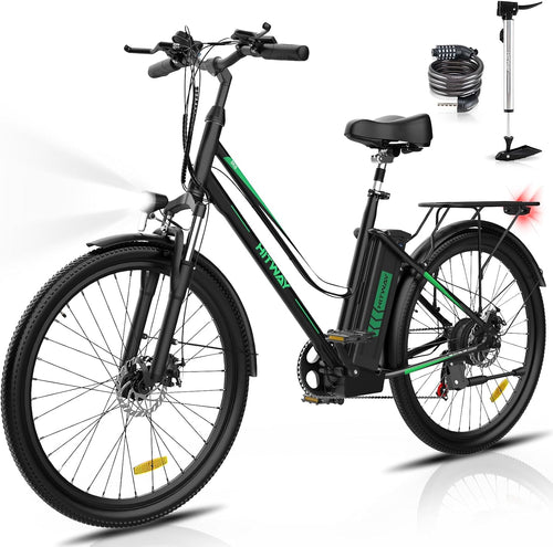 HITWAY BK8 26 Zoll E-Bike Pedelec 250W 36V 12Ah 7 Gang Schwarz