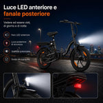 ZAZAWORK C16 E-Bike Klapprad 250 W 48 V 16 Ah 80-120 Km Schwarz