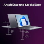 Lenovo IdeaPad Slim 3i 14 Zoll WUXGA Laptop Intel Core i5-13420H 16 GB RAM 512 GB SSD Luna Grau