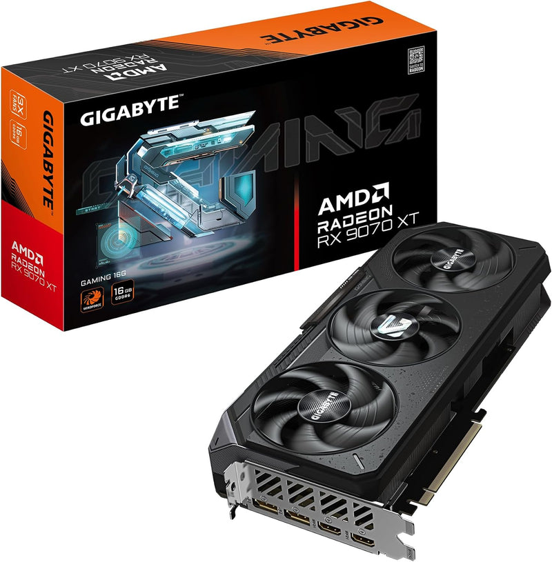 Gigabyte Radeon RX 9070 XT Gaming 16G Grafikkarte 16 GB GDDR6 PCI-E 5.0 Schwarz