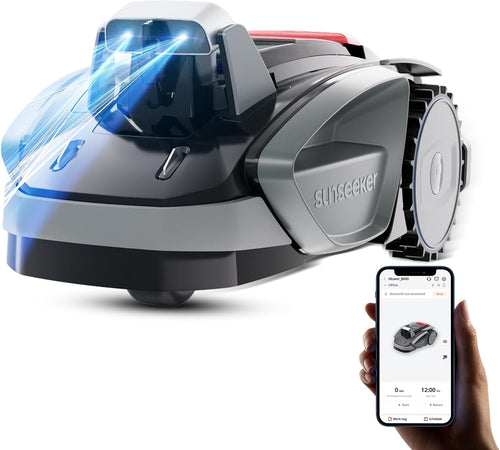 Sunseeker V3 Plus Mähroboter Ohne Begrenzungskabel 1000 m² Vision AI Silbergrau
