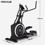 MAXXUS Crosstrainer CX 5.1 54 cm Schrittlänge 16 Stufen Magnetbremse Schwarz