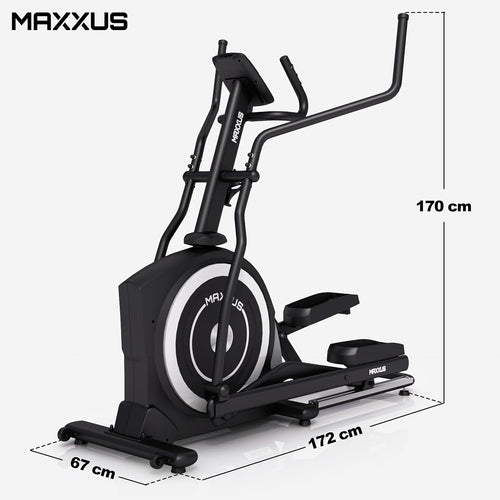 MAXXUS Crosstrainer CX 5.1 54 cm Schrittlänge 16 Stufen Magnetbremse Schwarz