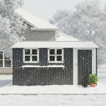 Muskel Gartenhaus 10,21 m² Anthrazitgrau Metall
