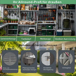 Muskel Gartenhaus 10,21 m² Anthrazitgrau Metall