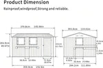 Muskel Gartenhaus 10,21 m² Anthrazitgrau Metall