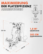 ZERELEK Kraftstation Multifunktionaler Kabelturm 69 Kg Schwarz
