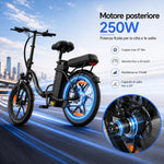 ZAZAWORK C16 E-Bike Klapprad 250 W 48 V 16 Ah 80-120 Km Schwarz
