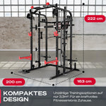 Sportstech SXM150 Smith Machine Power Rack Kabelzug Klimmzug Schwarz