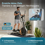Skandika Crosstrainer Carbon P18 32 Widerstandsstufen 13 Programme LCD Schwarz