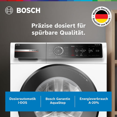 Bosch WGB244A40 Serie 8 Frontlader Waschmaschine 9 Kg 1400 U/Min Weiß