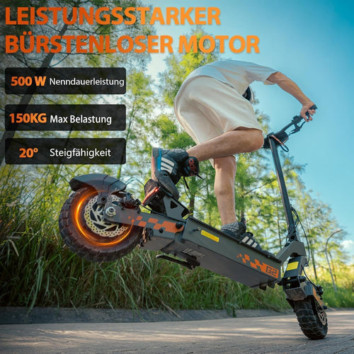 Kukirin G2 Elektroroller 500 W 48 V 15,6 Ah 55 Km Reichweite Schwarz