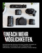 Canon EOS R50 Systemkamera + RF-S 18-45mm IS STM Objektiv Schwarz