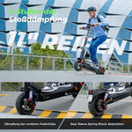 Isinwheel GT2 Offroad E Scooter 48V 15Ah 500W 11 Zoll Schwarz