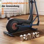 MERACH Crosstrainer E27B1 Selbstversorgung 47 Cm Schrittlänge 16 Stufen Magnetwiderstand Schwarz