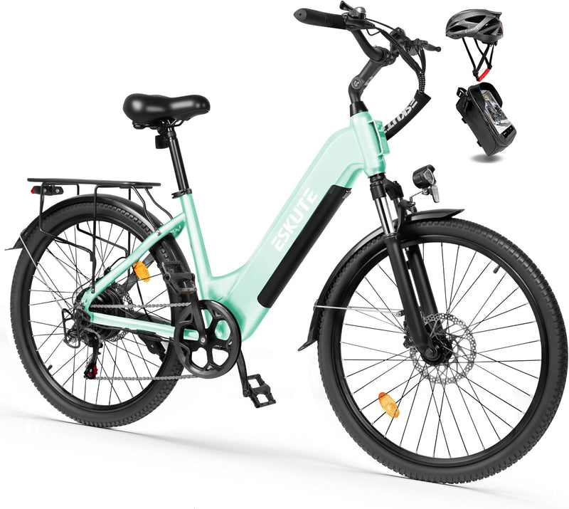 ESKUTE C202 26 Zoll E-Bike 48V 17,5Ah 250W 7-Gang Schwarz
