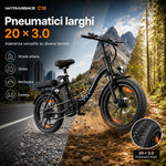 ZAZAWORK C16 E-Bike Klapprad 250 W 48 V 16 Ah 80-120 Km Schwarz