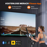 MERACH Selbstbetriebener Crosstrainer 42 cm Schrittlänge 16 Widerstandsstufen Schwarz