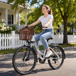 Qekud E-Bike 26/27.5 Zoll 36V 13Ah 250W Elektrofahrrad Weiß