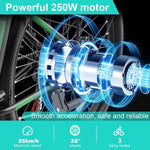 HITWAY BK8 26 Zoll E-Bike Pedelec 250W 36V 12Ah 7 Gang Schwarz