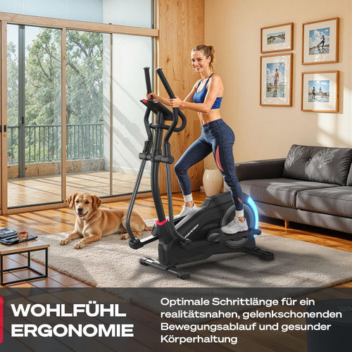 Sportstech CX700 Crosstrainer 24 Kg Schwungmasse 24 Widerstandsstufen Schwarz