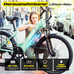 ESKUTE C202 26 Zoll E-Bike 48V 17,5Ah 250W 7-Gang Schwarz