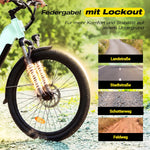 ESKUTE C202 26 Zoll E-Bike 48V 17,5Ah 250W 7-Gang Schwarz