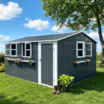 Muskel Gartenhaus 10,21 m² Anthrazitgrau Metall